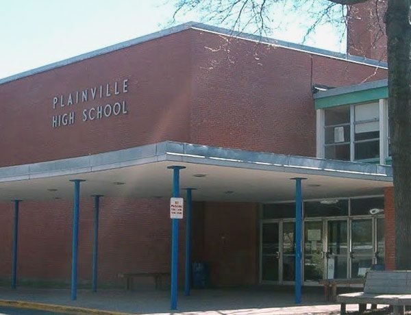 Plainville High School front enter