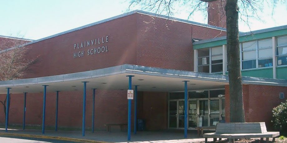 Plainville High School front enter