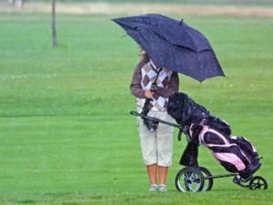 Weather problems on the golf field